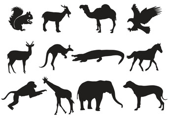 Wild Animal Silhouettes Collection for Nature and Wildlife Design