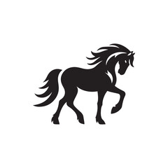 horse vector silhouette clip art logo design