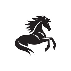 horse vector silhouette clip art logo design