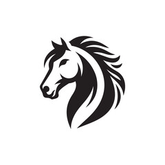 horse vector silhouette clip art logo design