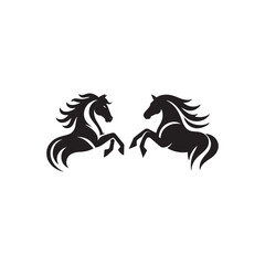 horse vector silhouette clip art logo design