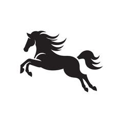 horse vector silhouette clip art logo design