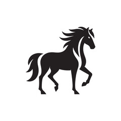 horse vector silhouette clip art logo design