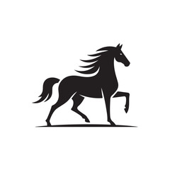 horse vector silhouette clip art logo design