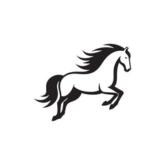 horse vector silhouette clip art logo design