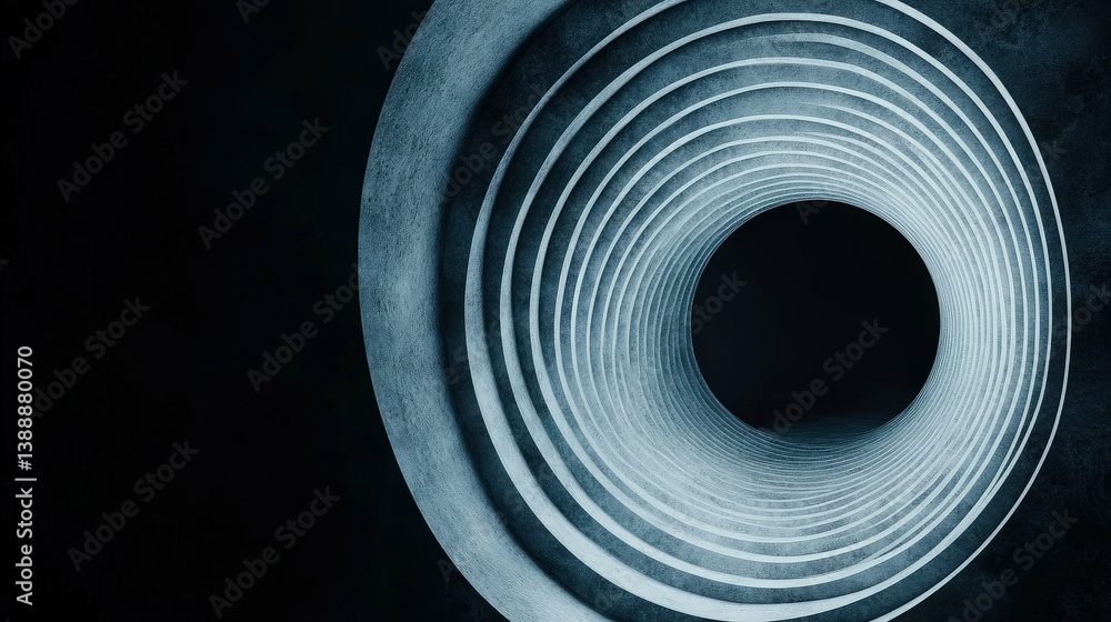 Poster circular tunnel of mystery: an artistic composition showcases a captivating tunnel structure with co