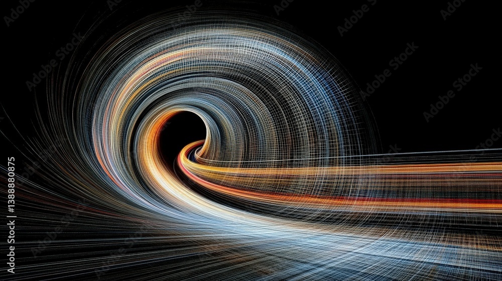 Poster whirlwind of light and motion: a captivating display of light and energy, where vibrant streaks of l