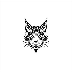 Obraz premium vector illustration of an abstract cat