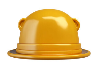 Fototapeta premium Bright Yellow Safety Helmet Boldly Shown. AI Generated