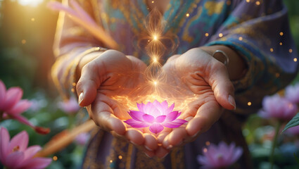 Manifest A Reiki healer transferring energy that enhances manifestations (2)
