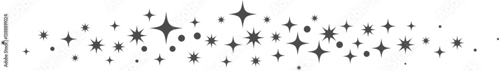 Poster magic star with ornament. celestial comet with tail of sparkles. decorative vintage element. abstrac