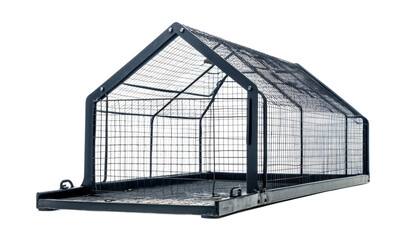 Metal enclosure with mesh roof