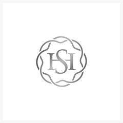 Elegant Monogram HS Logo with Circular Design