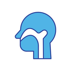 Throat  icon isolated on a white background. Vector illustration.