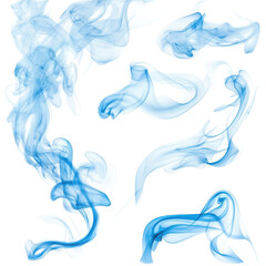 Fototapeta premium Blue smoke effect background abstract design illustration