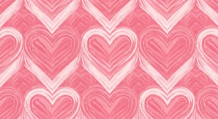 Pink Swirl Hearts: Romantic Seamless Pattern AI Generated