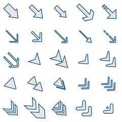 イラスト素材：いろいろ矢印イラストセット