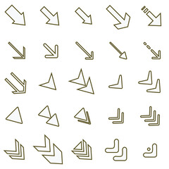 イラスト素材：いろいろ矢印イラストセット