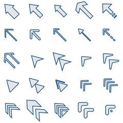 イラスト素材：いろいろ矢印イラストセット
