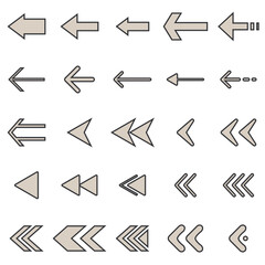 イラスト素材：いろいろ矢印イラストセット