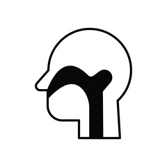 Throat  icon isolated on a white background. Vector illustration.