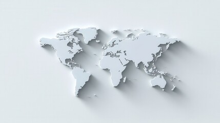 A white background with a map of the world drawn on it