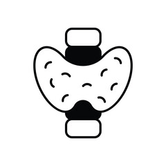 Thyroid  icon isolated on a white background. Vector illustration.