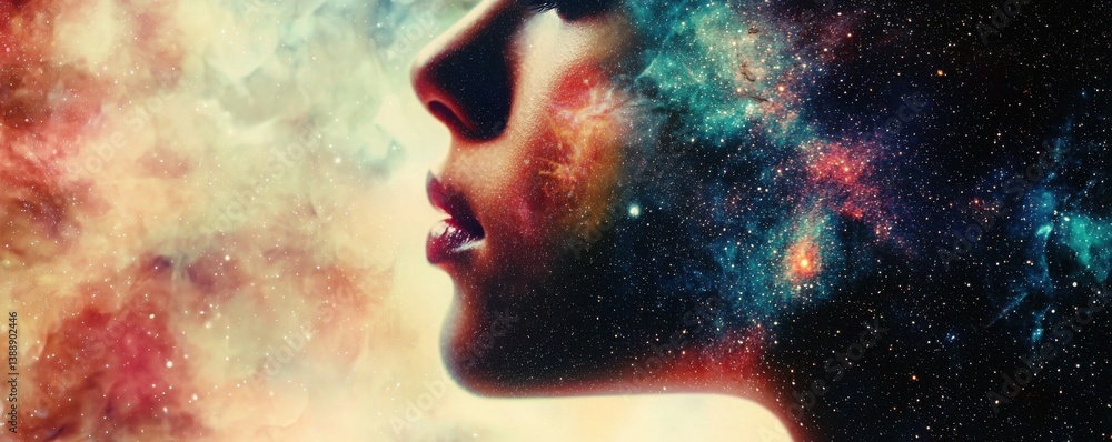 Aufkleber exploring cosmic realms ai-driven content marketing insights for personal growth digital universe ar