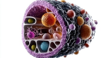 Naklejka premium A colorful, fuzzy