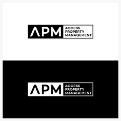 Modern Minimalist APM Real Estate Logo Design