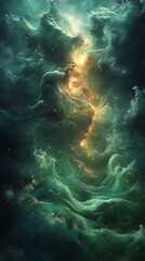 Fototapeta premium Cosmic Nebula Stunning Wallpaper & Mobile Wallpaper Background