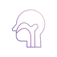 Throat  icon isolated on a white background. Vector illustration.