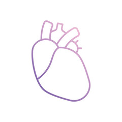 Heart icon isolated on a white background. Vector illustration.