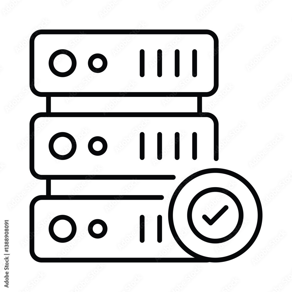 Poster big data vector outline icon. eps 10 file