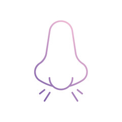Nose icon isolated on a white background. Vector illustration.