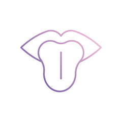Tongue icon isolated on a white background. Vector illustration.