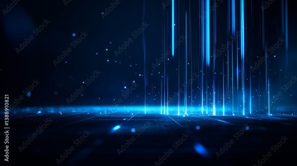 Poster minimalist sci-fi tech background with soft light effects