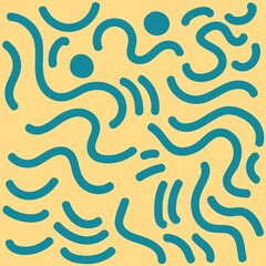 Abstract Shapes, Trendy Boho Colorful Seamless Pattern