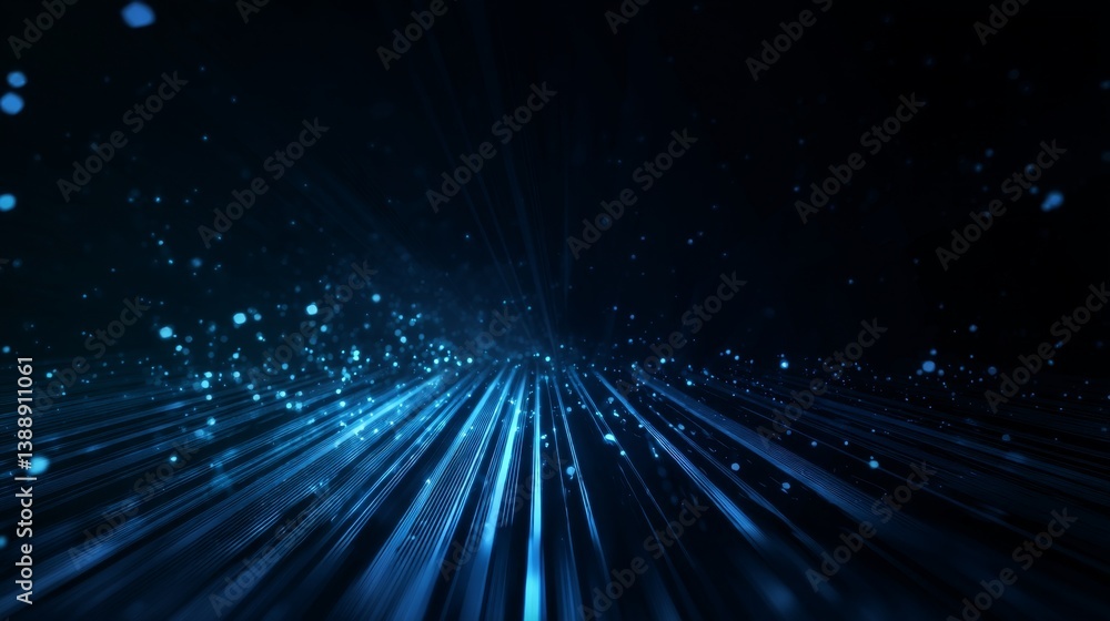 Poster digital perspective of fading lines into dark soft space