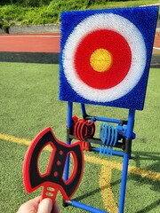 Axe throw set with throwing darts