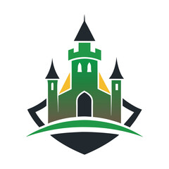 Fototapeta premium castle logo design vector illustration