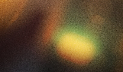 grainy colorful warm green orange light leaks on black background with dust texture. abstract damaged scratched retro film analog effect for using over photos as overlay or screen filter