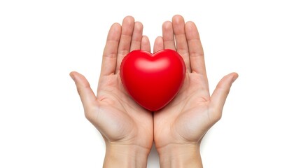 Obraz premium Loving Hands, Gentle Heart: A Symbol of Care AI Generated