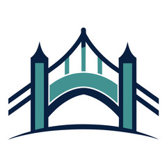 bridge logo design vector illustration