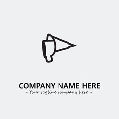 Megaphone illustration black and white for logo company vector image
