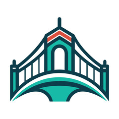 bridge logo design vector illustration