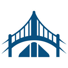 bridge logo design vector illustration