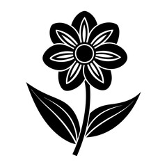 Floral Vector Silhouette Design