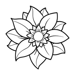 Vector illustration of lotus flower