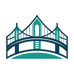 bridge logo design vector illustration